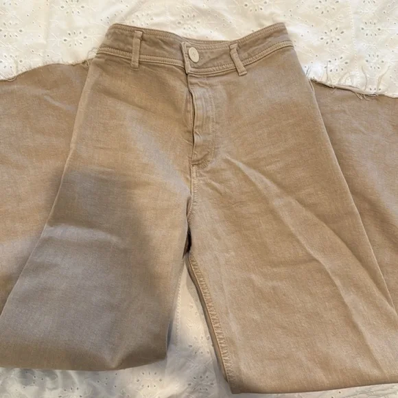 Tan Wide Leg Pants - Zara - Picture 2 of 4